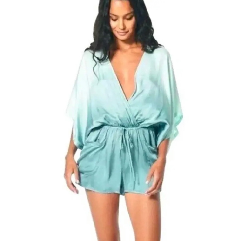 Young Fabulous And Broke Elegant Teal Jumpsuit L1002